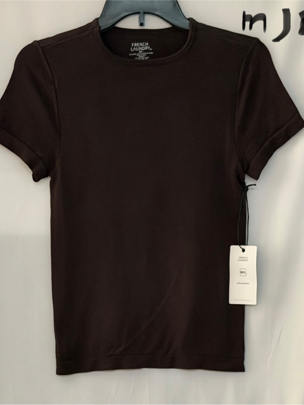 French Laundry Women's Short Sleeve Crewneck Tee in Brown